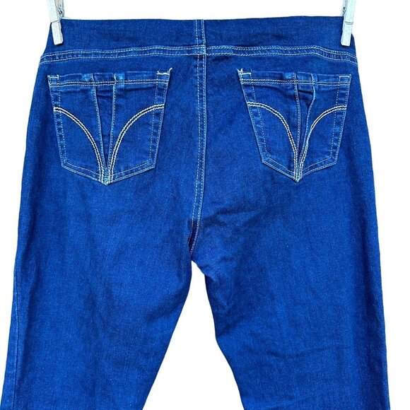 Indigo Dark Blue Maternity Skinny Stretch Size LM - Picture 11 of 15